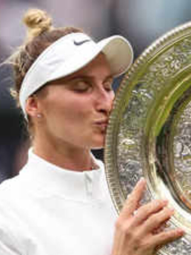 Markéta Vondroušová has made Wimbledon history by defeating Ons Jabeur.